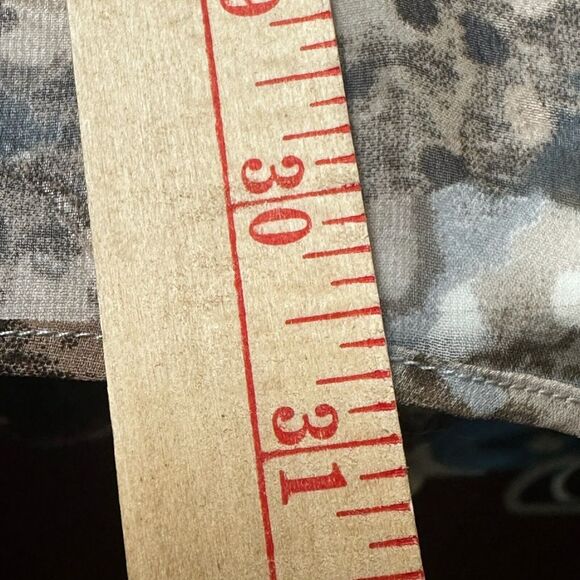 Logo Lounge Vest Women's Sz XS Gray/Brown Multicolor Sheer Back Watercolor Print - Picture 8 of 8